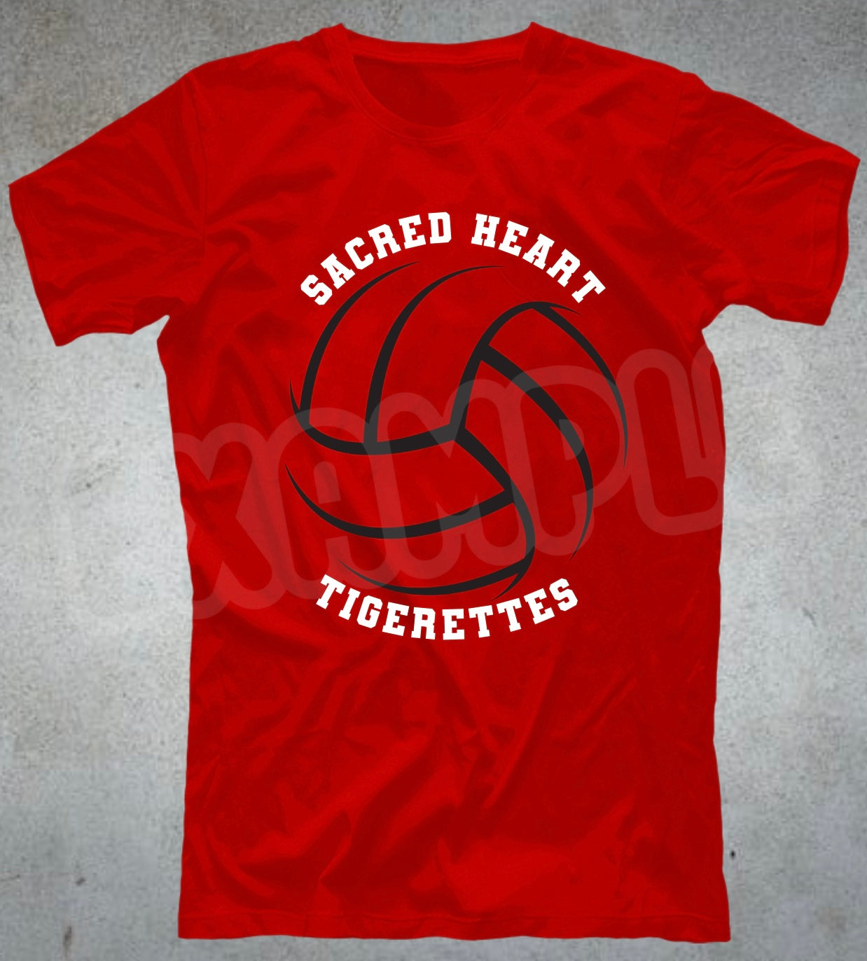 Sacred Heart Volleyball Red Tee